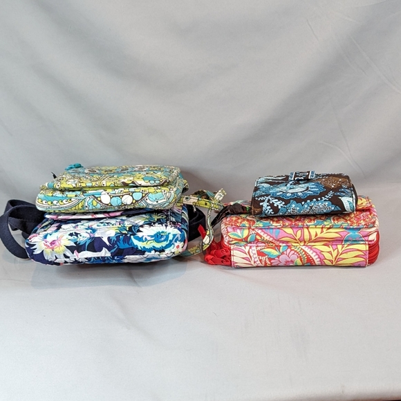 VERA Bradley Purse Wallet Wristlet Paisley Floral Peacock Quilted Crossbody Lot - Picture 8 of 13